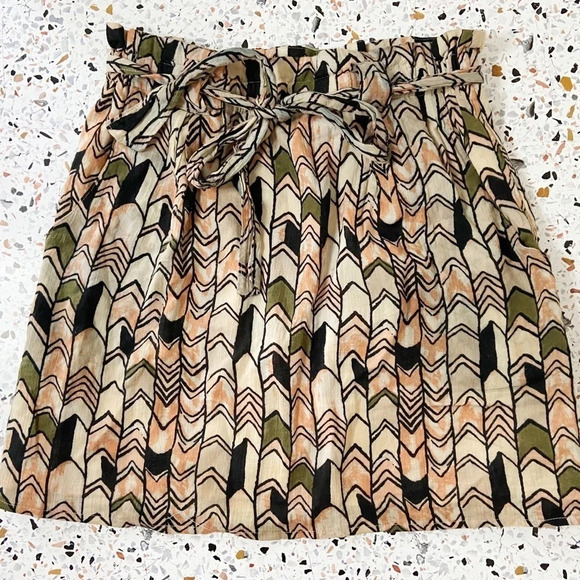 Mini Skirt Paper Bag Micro Mini Skirt Size Small Bow Waist Tie - Picture 1 of 8
